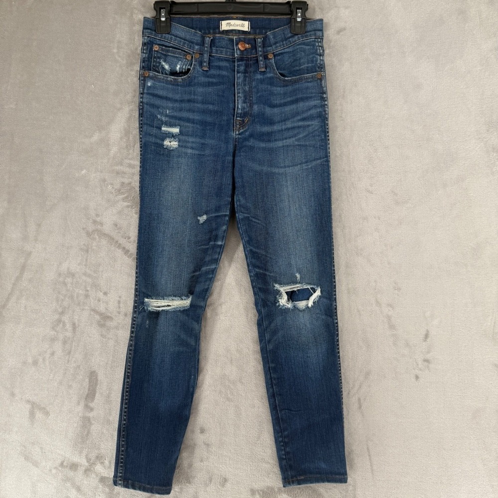 Madewell‎ Jeans 9 Inch High Riser Skinny Skinny Ripped Size 27